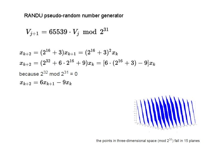 RANDU pseudo-random number generator 