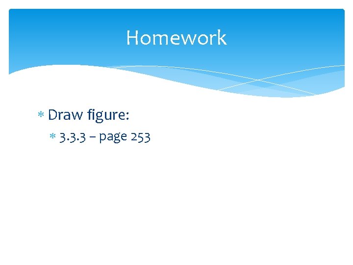 Homework Draw figure: 3. 3. 3 – page 253 