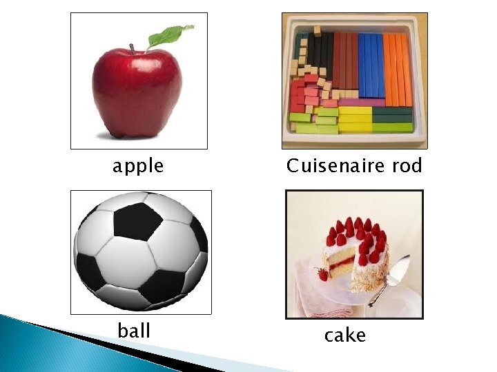 apple ball Cuisenaire rod cake 