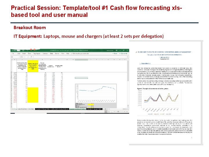 Practical Session: Template/tool #1 Cash flow forecasting xlsbased tool and user manual Breakout Room