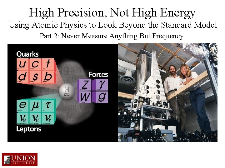 High Precision, Not High Energy Using Atomic Physics to Look Beyond the Standard Model