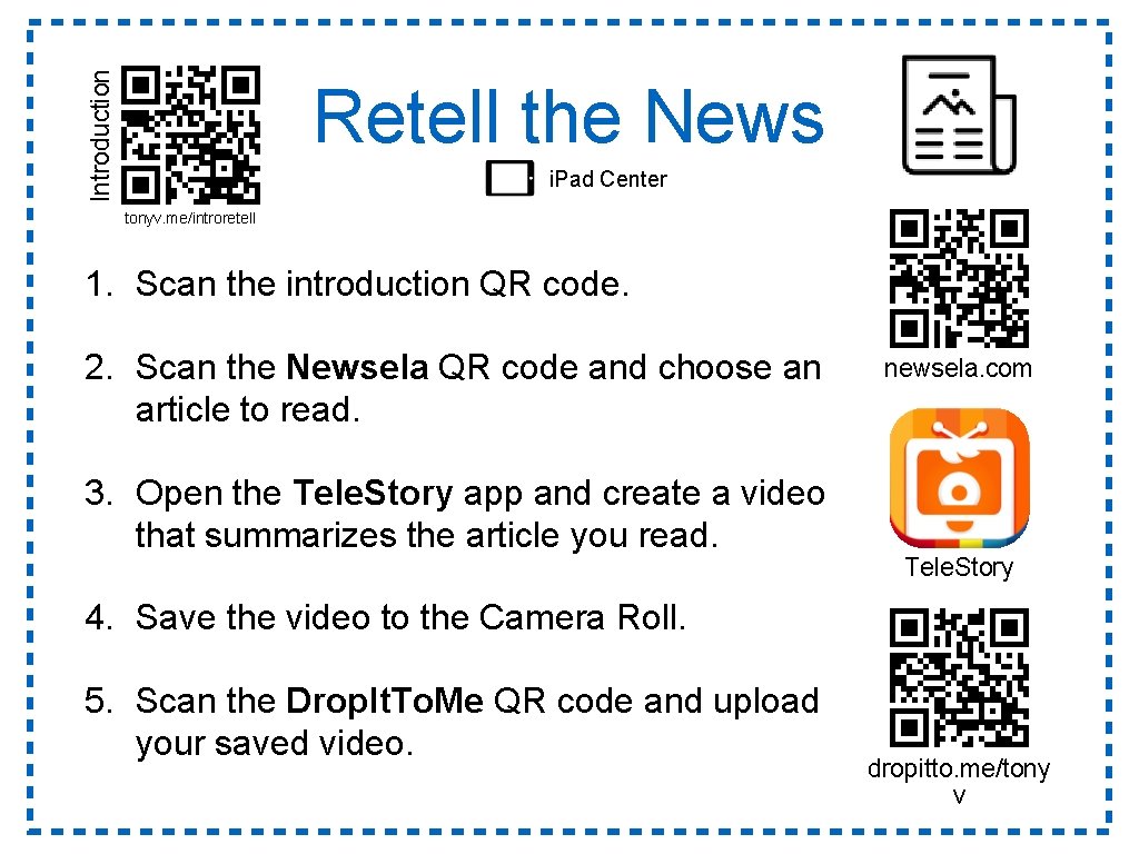 Introduction Retell the News i Pad Center tonyv