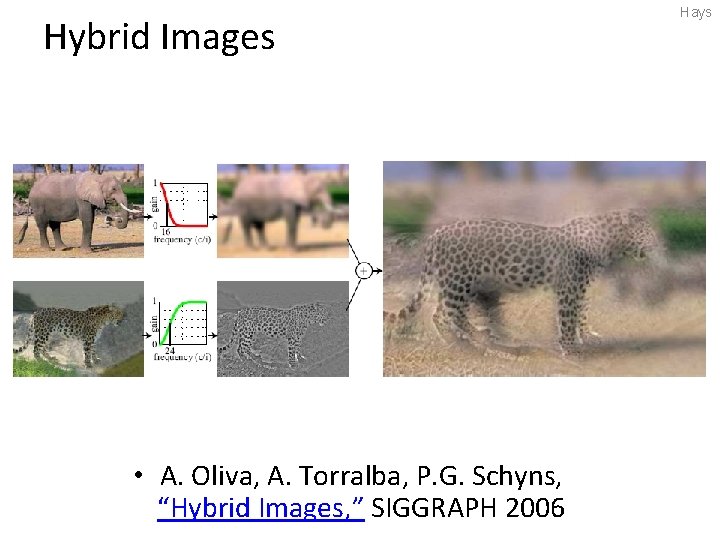 Hybrid Images • A. Oliva, A. Torralba, P. G. Schyns, “Hybrid Images, ” SIGGRAPH