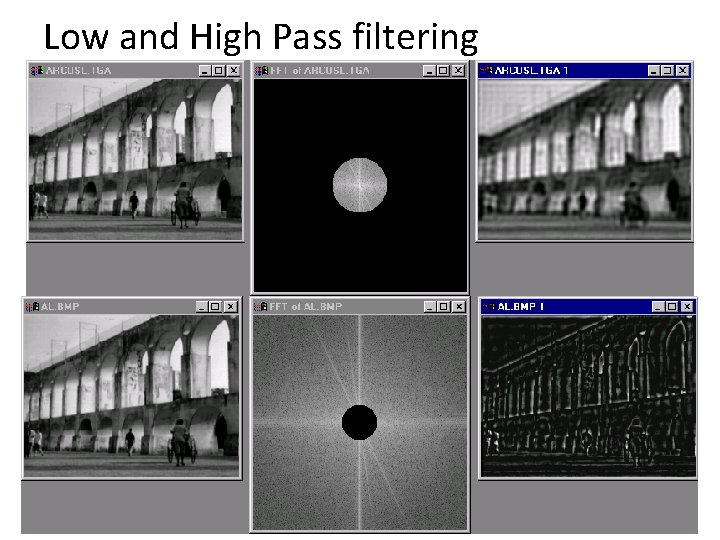 Low and High Pass filtering 