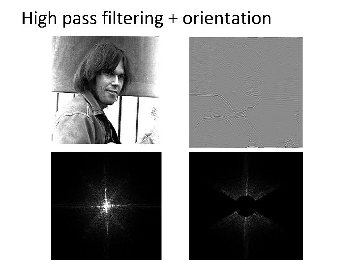 High pass filtering + orientation 