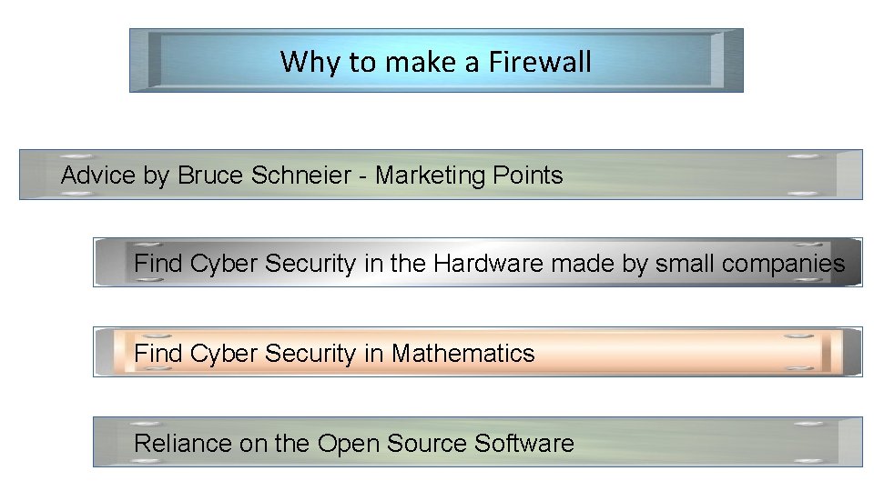 Why to make a Firewall Advice by Bruce Schneier - Marketing Points Find Cyber