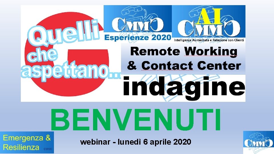 BENVENUTI webinar - lunedì 6 aprile 2020 