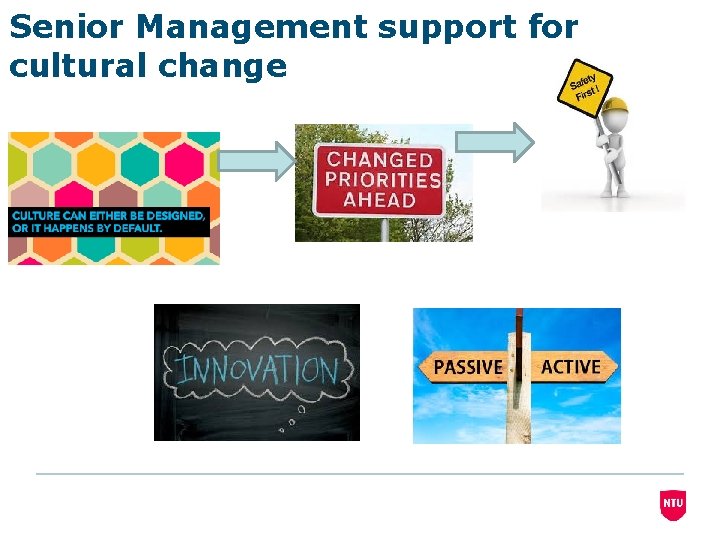 Senior Management support for cultural change Senior Management support for cultural change