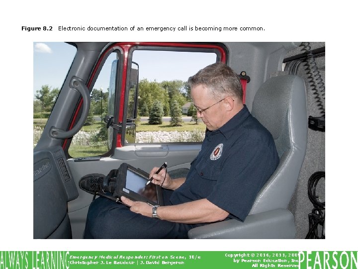 Figure 8. 2 Electronic documentation of an emergency call is becoming more common. Emergency Figure 8. 2 Electronic documentation of an emergency call is becoming more common. Emergency