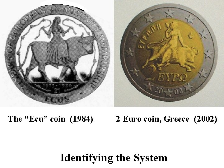 The “Ecu” coin (1984) 2 Euro coin, Greece (2002) Identifying the System The “Ecu” coin (1984) 2 Euro coin, Greece (2002) Identifying the System