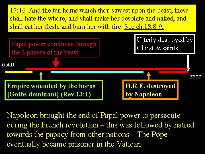 17: 16 And the ten horns which thou sawest upon the beast, these shall 17: 16 And the ten horns which thou sawest upon the beast, these shall