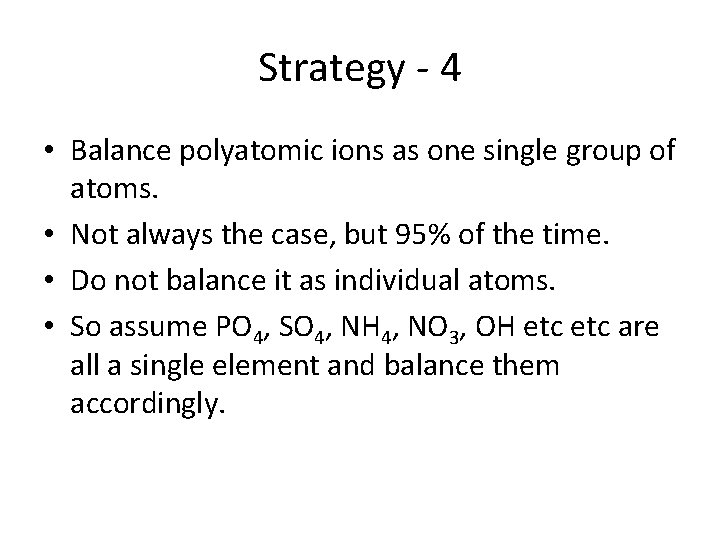 Balancing Chemical Equations Evidence of a chemical reaction