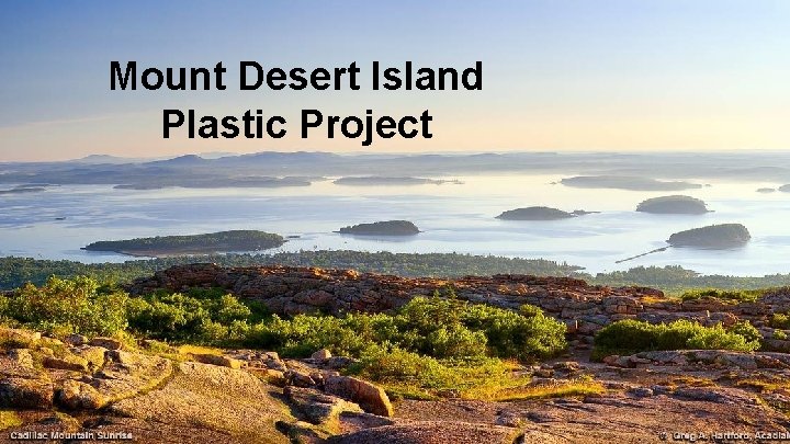 Mount Desert Island Plastic Project 