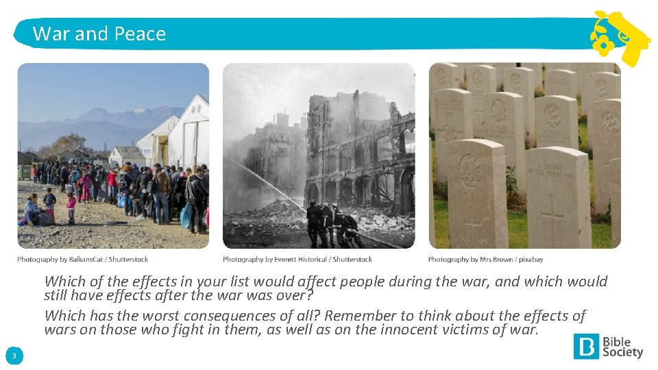 War and Peace Which of the effects in your list would affect people during