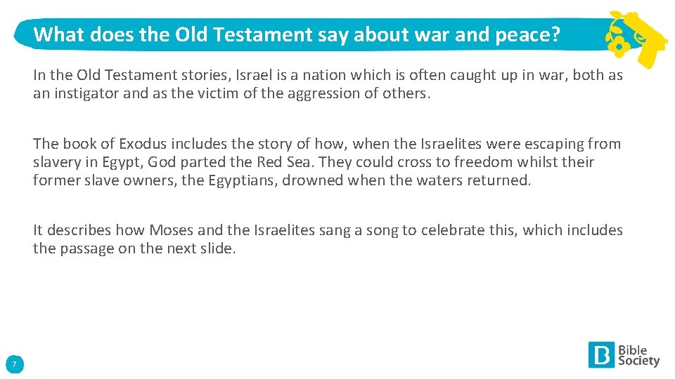 What does the Old Testament say about war and peace? In the Old Testament