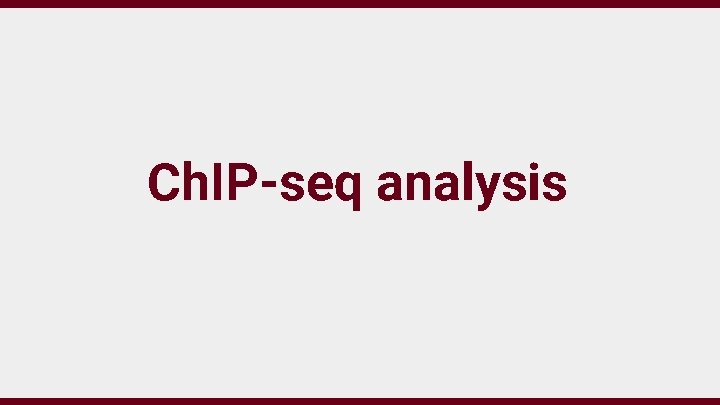 Ch. IP-seq analysis 