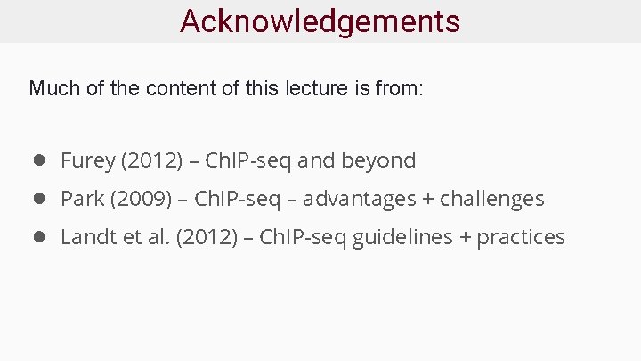 Acknowledgements Much of the content of this lecture is from: ● ● ● Furey