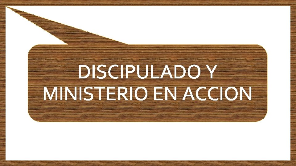 DISCIPULADO Y MINISTERIO EN ACCION 