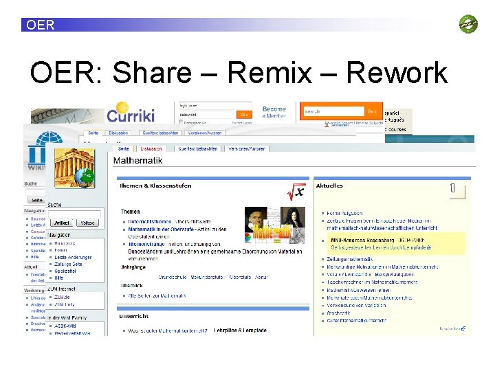 OER OER: Share – Remix – Rework 