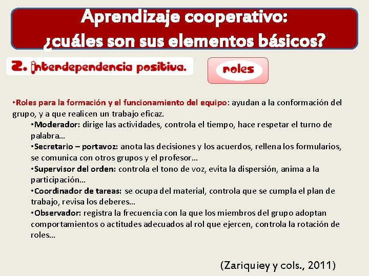 Aprendizaje cooperativo: ¿cuáles son sus elementos básicos? • Roles para la formación y el