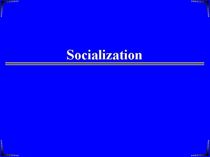 Socialization 