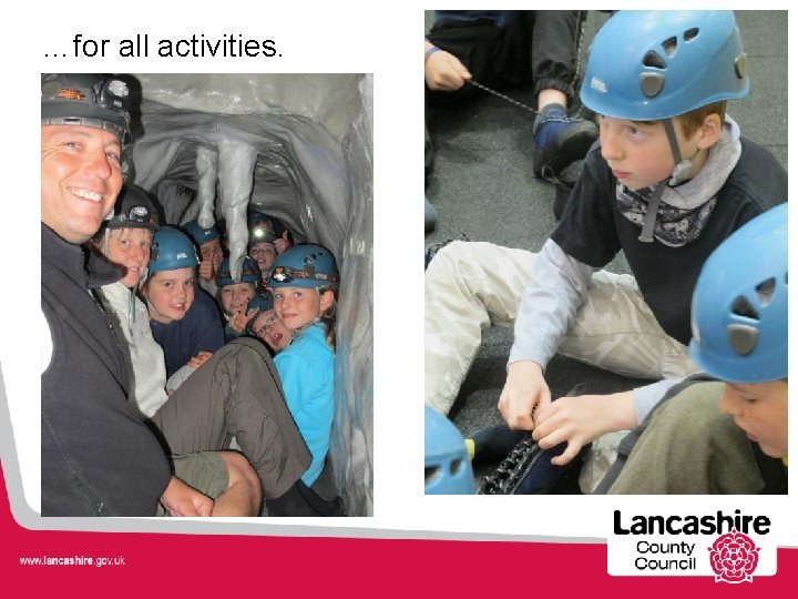 …for all activities. 