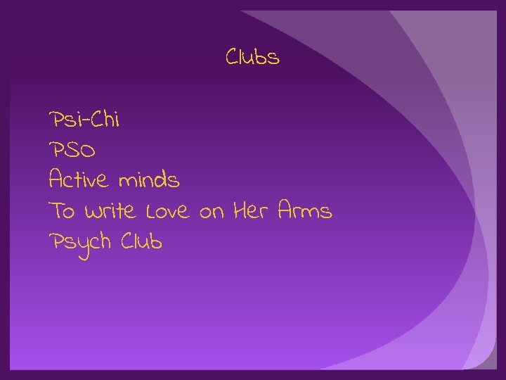 Clubs Psi-Chi PSO Active minds To Write Love on Her Arms Psych Club 
