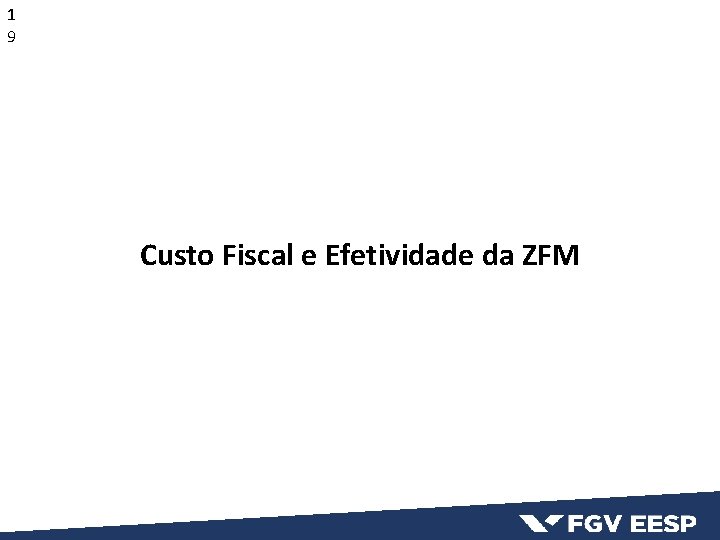 1 9 Custo Fiscal e Efetividade da ZFM 