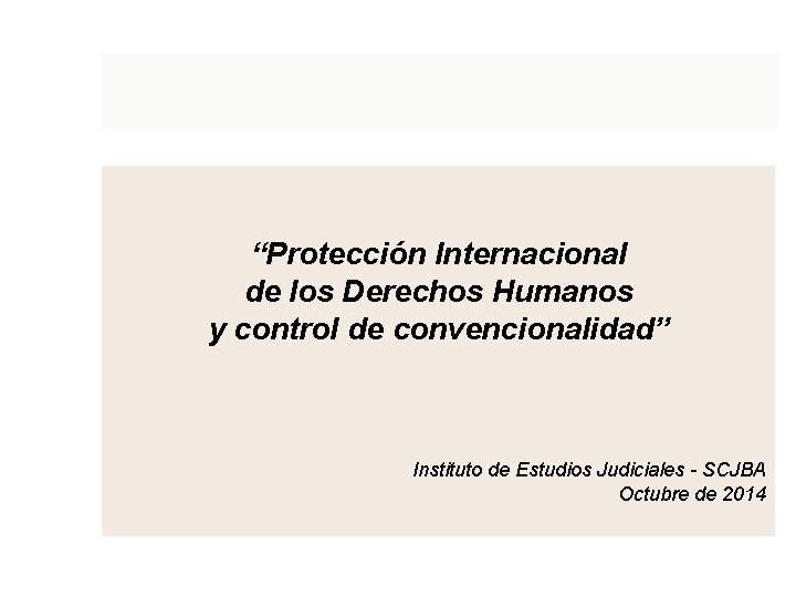 Proteccin Internacional de los Derechos Humanos y control