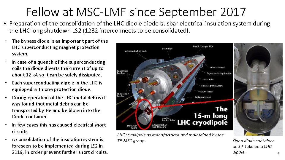 Fellow at MSC-LMF since September 2017 • Preparation of the consolidation of the LHC Fellow at MSC-LMF since September 2017 • Preparation of the consolidation of the LHC