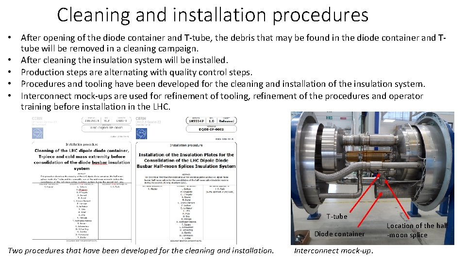 Cleaning and installation procedures • After opening of the diode container and T-tube, the Cleaning and installation procedures • After opening of the diode container and T-tube, the