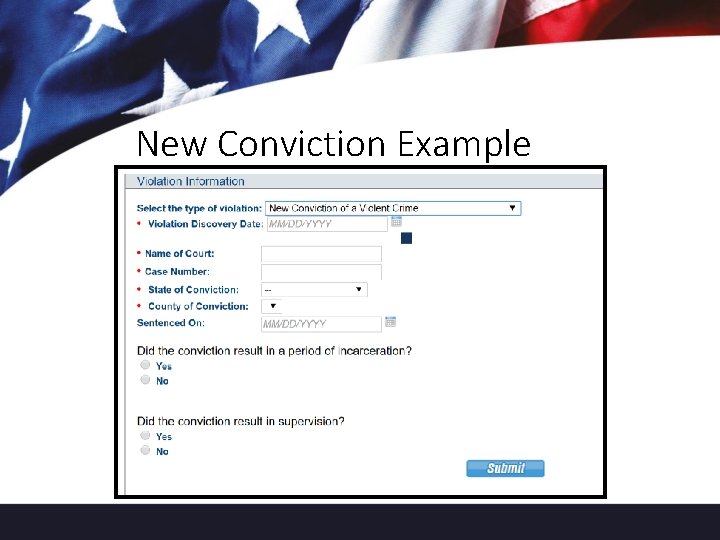 New Conviction Example 