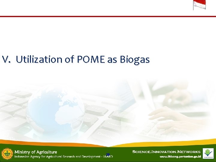 V. Utilization of POME as Biogas 20 