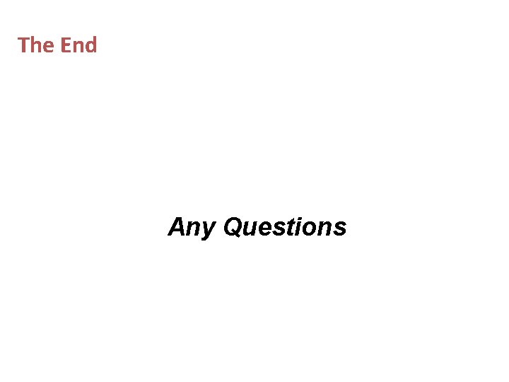 The End Any Questions 