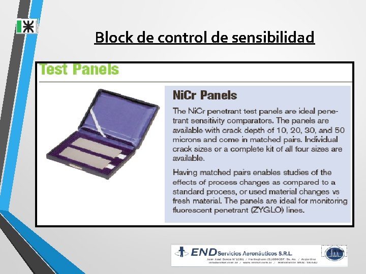 Block de control de sensibilidad 