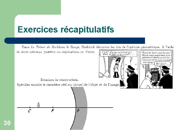 Exercices récapitulatifs 30 