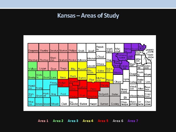 Kansas – Areas of Study Area 1 Area 2 Area 3 Area 4 Area
