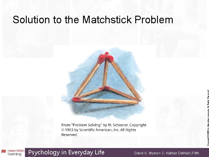 Copyright © 2020 by Macmillan Learning. All Rights Reserved Solution to the Matchstick Problem Copyright © 2020 by Macmillan Learning. All Rights Reserved Solution to the Matchstick Problem
