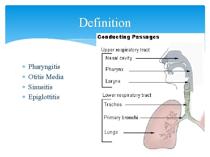 Definition Pharyngitis Otitis Media Sinusitis Epiglottitis 