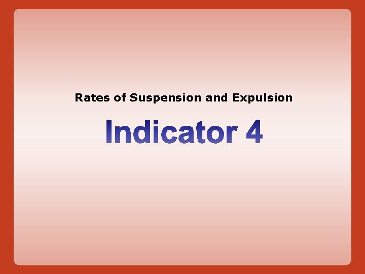 Rates of Suspension and Expulsion 