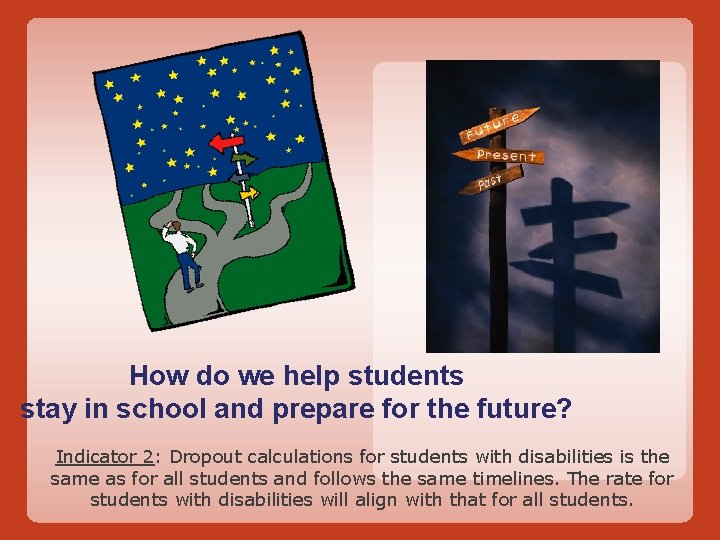 How do we help students stay in school and prepare for the future? Indicator