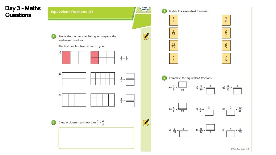 Day 3 – Maths Questions 