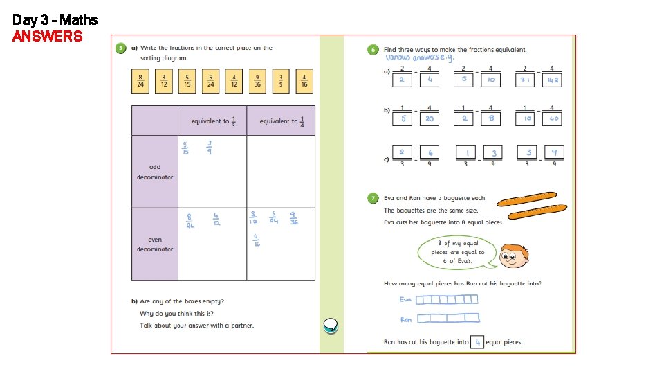 Day 3 – Maths ANSWERS 