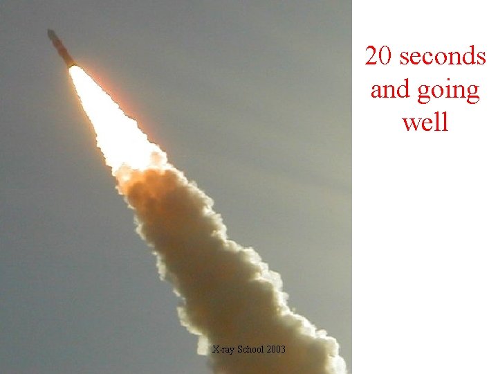 20 seconds and going well X-ray School 2003 20 seconds and going well X-ray School 2003