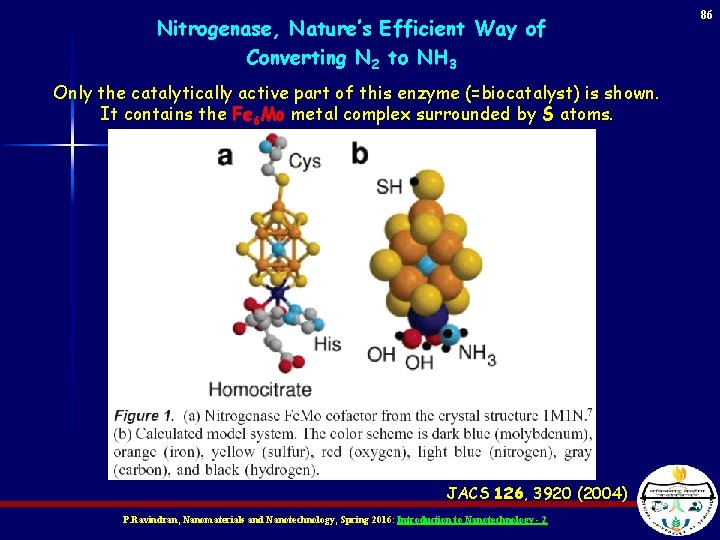 Nitrogenase, Nature’s Efficient Way of Converting N 2 to NH 3 Only the catalytically