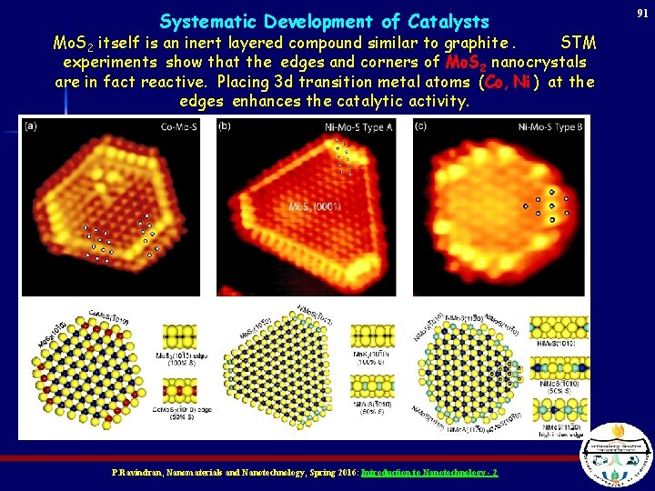 Systematic Development of Catalysts Mo. S 2 itself is an inert layered compound similar