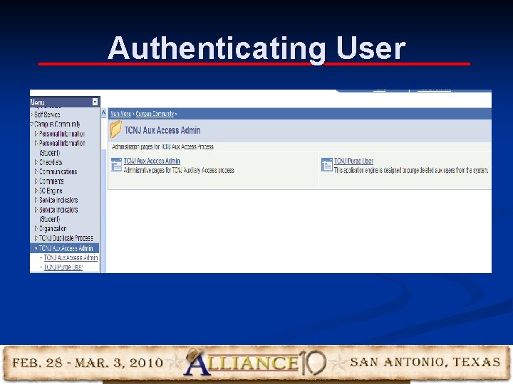 Authenticating User 21 Authenticating User 21