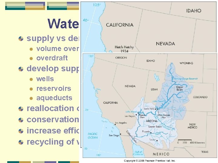 Water management supply vs demand l l volume over time overdraft develop supplies l