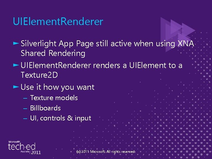 UIElement. Renderer ► Silverlight App Page still active when using XNA Shared Rendering ►