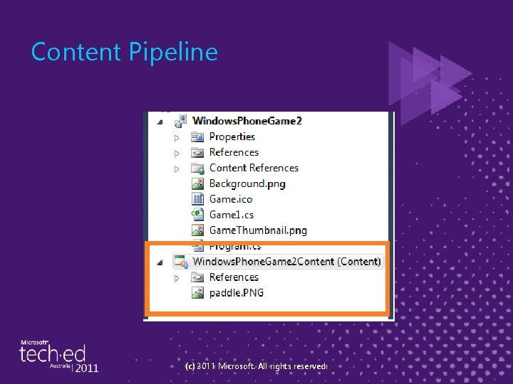 Content Pipeline (c) 2011 Microsoft. All rights reserved. 